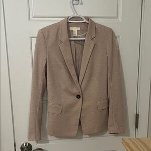 H&M Women's Blazer in Soft dusty Pink